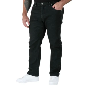 Duże męskie spodnie jeansy z gumką Duke D555 Balfour czarne (54L) | 54L
