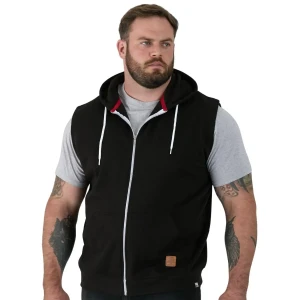 Duża męska bluza bezrękawnik Duke D555 Blake czarny (5XL) | 5XL