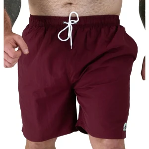 Duże męskie spodenki kąpielowe Duke D555 Yarrow bordowe (2XL) | 2XL