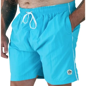 Duże męskie spodenki kąpielowe Duke D555 Yarrow turkusowe (2XL) | 2XL