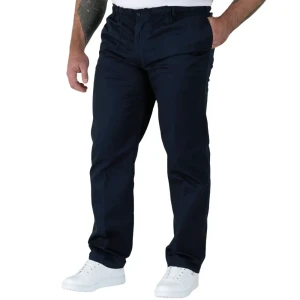 Duże męskie spodnie chinosy Duke D555 Basilio granatowe (52L) | 52L