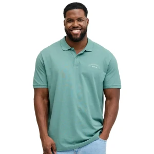 Duża męska polówka koszulka z kołnierzykiem Jack & Jones 12295974 miętowa (6XL) | 6XL
