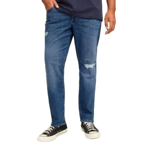 Duże męskie spodnie jeansowe z przetarciami Jack & Jones 12265142 niebieskie (42R) | 42R