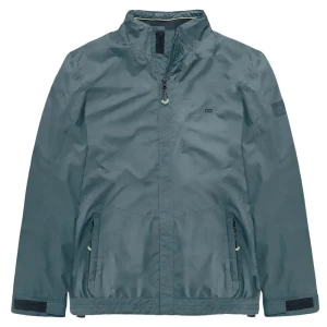 Duża męska przeciwdeszczowa kurtka przejściowa ze stójką Double Urban Outfitters MJK-180 szaroniebieska (7XL) | 7XL