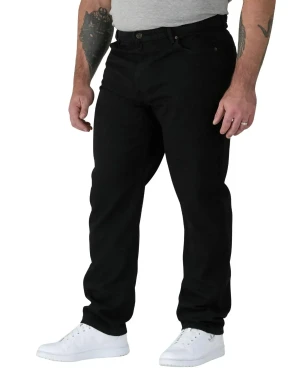 Duże męskie spodnie jeansy Duke Rockford Comfort czarne (44L) | 44L