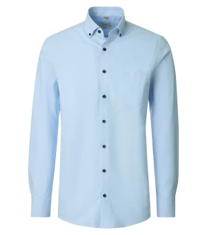 Duża męska koszula z długim rękawem Redmond 261010111-100 błękitna (3XL) | 3XL