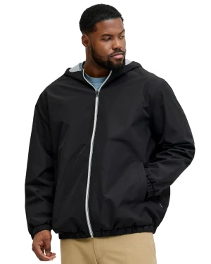 Duża męska przejściowa kurtka z kapturem Jack & Jones 12289247 czarna (5XL) | 5XL