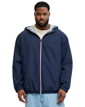 Duża męska przejściowa kurtka z kapturem Jack & Jones 12289247 granatowa (5XL) | 5XL