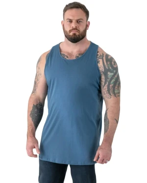 Duża męska koszulka bokserka na ramiączkach Duke D555 Fabio teal (8XL) | 8XL