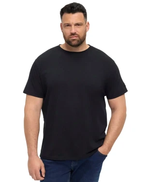 Duży męski gładki t-shirt North 56°4 99010-0099 czarny (7XL) | 7XL