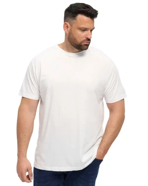 Duży męski gładki t-shirt North 56°4 99010-0000 biały (5XL) | 5XL