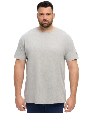 Duży męski gładki t-shirt North 56°4 99010-0050 jasnoszary (7XL) | 7XL