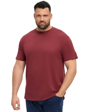 Duży męski gładki t-shirt North 56°4 99010-0380 bordowy (3XL) | 3XL