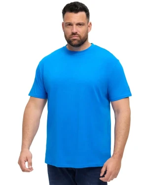 Duży męski gładki t-shirt North 56°4 99010-0570 niebieski (7XL) | 7XL