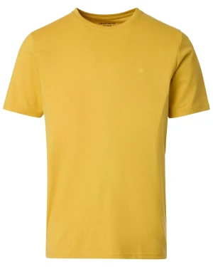 Duża męska gładka koszulka t-shirt Redmond 665-401 ciepły żółty  (5XL) | 5XL