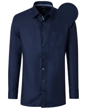 Duża męska gładka koszula z długim rękawem NON IRON Venti 226110950-102 granatowa (54R) | 54R