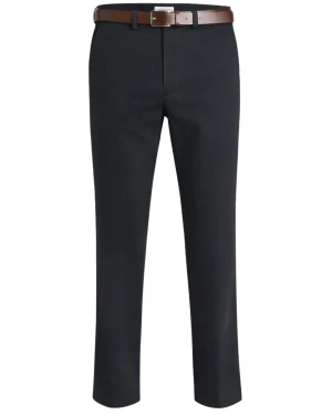 Duże męskie spodnie chinosy z paskiem Jack & Jones 12289801 czarne (54S) | 54S