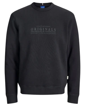 Duża bluza męska wkładana przez głowę Jack & Jones 12293160 czarna (4XL) | 4XL