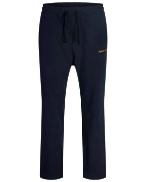 Duże męskie spodnie dresowe prosta nogawka Jack & Jones 12287504 granatowe (54R) | 54R
