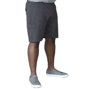 Duże męskie bawełniane krótkie spodenki Duke D555 John szare (3XL) | 3XL
