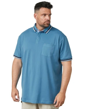 Duża męska polówka koszulka z kołnierzykiem North Latitude 61128-0540 błękitna (10XL) | 10XL