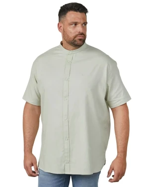 Duża męska gładka koszula z krótkim rękawem na stójce North Latitude 61358-2660 jasnozielona (10XL) | 10XL