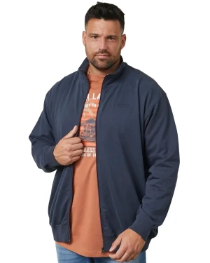 Duża męska rozpinana bluza ze stójką North Latitude 61140-0580 granatowa (4XL) | 4XL