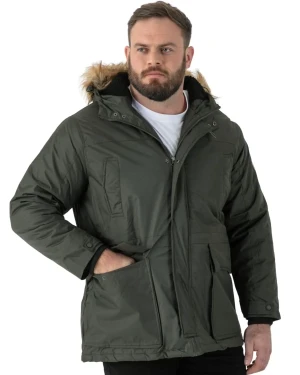 Duża męska kurtka jesienno/zimowa Duke D555 Lovett khaki (7XL) | 7XL