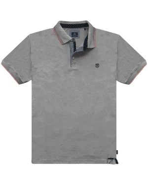Duża męska koszulka polo Double Urban Outfitters PS-3079 szara (4XL) | 4XL