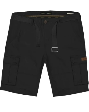 Duże męskie spodenki cargo bojówki z paskiem Double Urban Outfitters MSHO-7029 czarne (52R) | 52R