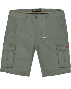 Duże męskie spodenki cargo bojówki z paskiem Double Urban Outfitters MSHO-7029 szarozielone (50R) | 50R