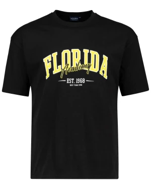 Duży męski t-shirt koszulka z nadrukiem Florida Adamo 131613-700 czarna (4XL) | 4XL