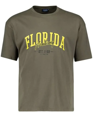 Duży męski t-shirt koszulka z nadrukiem Florida Adamo 131613-430 khaki (7XL) | 7XL