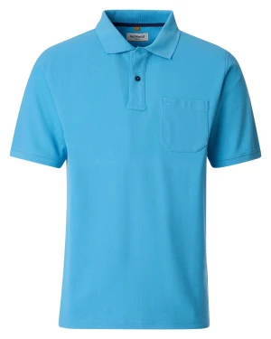 Duża męska koszulka polo z kołnierzykiem gładka Redmond 960-115 błękitno-turkusowa (2XL) | 2XL