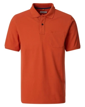Duża męska koszulka polo z kołnierzykiem gładka Redmond 960-205 intensywny pomarańczowy (3XL) | 3XL
