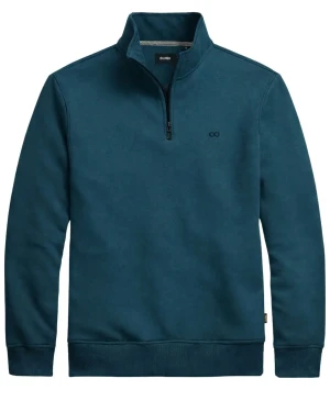 Duża męska bluza na krótki zamek ze stójką Double Urban Outfitters MTOP-1031 morska (4XL) | 4XL