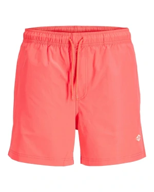 Duże męskie spodenki kąpielowe gładkie szorty plażowe Jack & Jones 12297959 koralowe (52R) | 52R