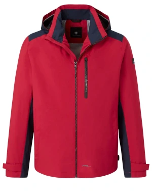 Duża męska kurtka przeciwdeszczowa z kapturem Redpoint Len czerwona (5XL) | 5XL