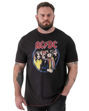 Duży męski t-shirt z nadrukiem AC/DC Highway To Hell Hugh Duke D555 czarny (3XL) | 3XL