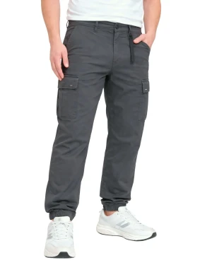Duże męskie spodnie bojówki ze ściągaczami Double Urban Outfitters CCP-4013 ciemnoszare (48R) | 48R