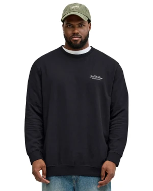 Duża męska cienka bluza wkładana przez głowę Jack & Jones 12294579 czarna (5XL) | 5XL