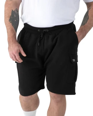 Duże męskie spodenki dresowe bojówki Robinson 1 D555 Duke czarne (6XL) | 6XL
