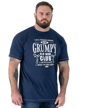 Duży męski t-shirt z nadrukiem Cooper Duke D555 granatowy (7XL) | 7XL