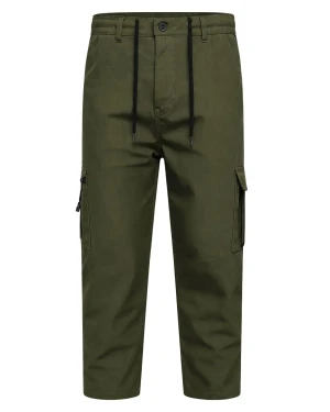 Duże męskie spodnie bojówki prosta nogawka Kam 245 khaki (3XL) | 3XL