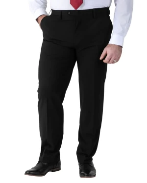 Duże męskie eleganckie gładkie spodnie Duke Ted czarne (52L) | 52L