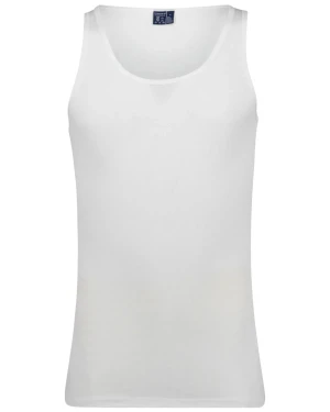 Duża męska koszulka bokserka na ramiączkach Adamo Kapart 320116-110 biała (8XL) | 8XL