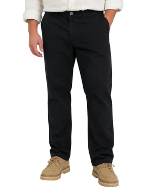 Duże męskie spodnie chinosy cienkie Double Urban Outfitters CP-4095 czarne (44R) | 44R