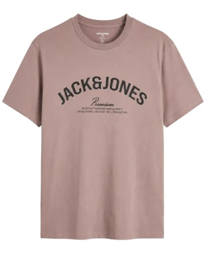 Duża męska koszulka t-shirt z napisem Jack & Jones 12302520 wrzosowy (2XL) | 2XL