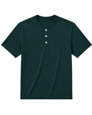 Duża męska gładka koszulka na guziki krótki rękaw t-shirt Double Urban Outfitters TS-9146 morski (9XL) | 9XL