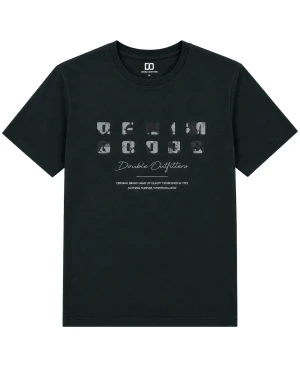 Duża męska koszulka krótki rękaw t-shirt Double Urban Outfitters TS-9131 ciemnozielony (9XL) | 9XL